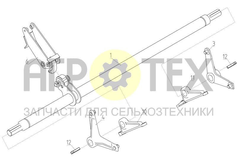 №11 (РСМ-142 "Acros" - Вал торсиона (142.15.07.040))